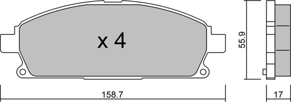 Aisin BPNI-1023 - Bremžu uzliku kompl., Disku bremzes autodraugiem.lv