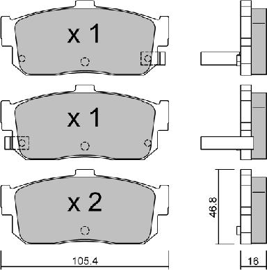 AISIN BPNI-2902 - Bremžu uzliku kompl., Disku bremzes autodraugiem.lv