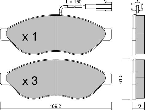 AISIN BPPE-1002 - Bremžu uzliku kompl., Disku bremzes autodraugiem.lv