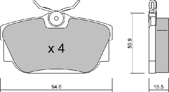 AISIN BPPE-1017 - Bremžu uzliku kompl., Disku bremzes autodraugiem.lv