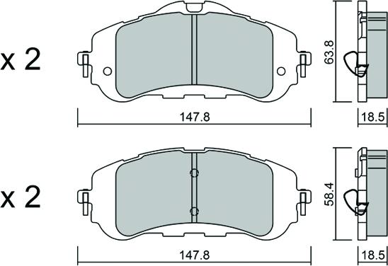 Aisin BPPE-1023 - Bremžu uzliku kompl., Disku bremzes autodraugiem.lv