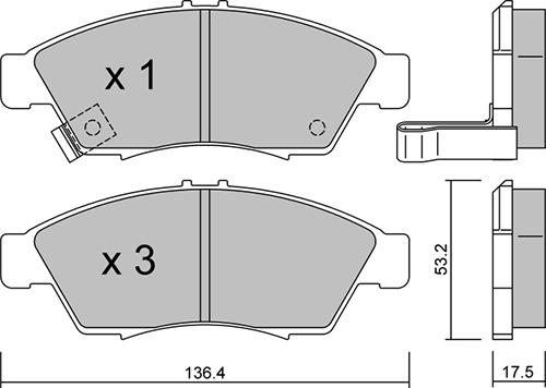 Aisin BPSZ-1003 - Bremžu uzliku kompl., Disku bremzes autodraugiem.lv