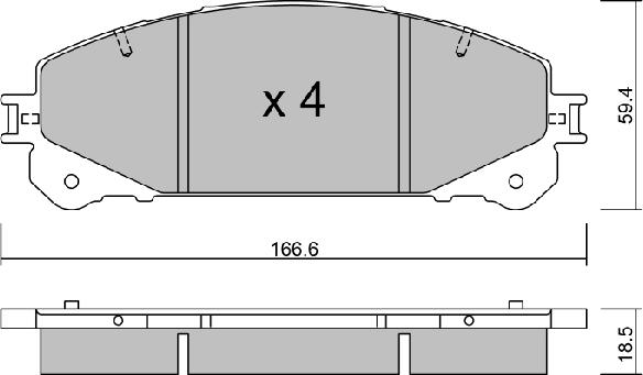 Aisin BPTO-1016 - Bremžu uzliku kompl., Disku bremzes autodraugiem.lv