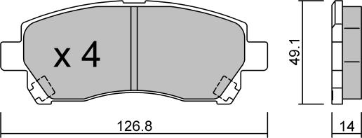 Aisin BPTO-1026 - Bremžu uzliku kompl., Disku bremzes autodraugiem.lv