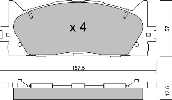 Aisin BPTO-1022 - Bremžu uzliku kompl., Disku bremzes autodraugiem.lv