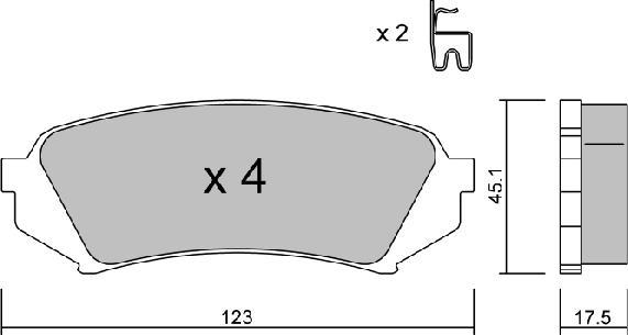 Aisin BPTO-2906 - Bremžu uzliku kompl., Disku bremzes autodraugiem.lv