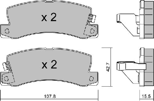 Aisin BPTO-2900 - Bremžu uzliku kompl., Disku bremzes autodraugiem.lv