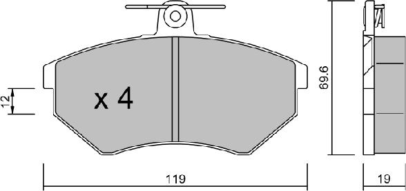 Aisin BPVW-1003 - Bremžu uzliku kompl., Disku bremzes autodraugiem.lv