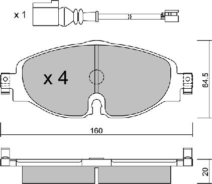 AISIN BPVW-1029 - Bremžu uzliku kompl., Disku bremzes autodraugiem.lv