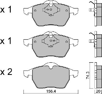 Japanparts PA0911MK - Bremžu uzliku kompl., Disku bremzes autodraugiem.lv