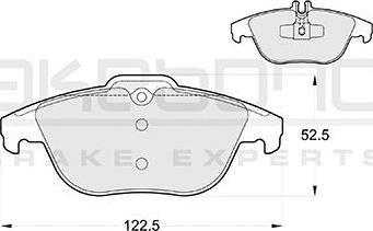 Akebono AN-4475K - Bremžu uzliku kompl., Disku bremzes autodraugiem.lv