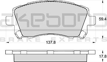 Akebono AN-463WK - Bremžu uzliku kompl., Disku bremzes autodraugiem.lv