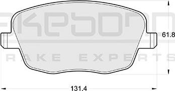 Akebono AN-4097K - Bremžu uzliku kompl., Disku bremzes autodraugiem.lv