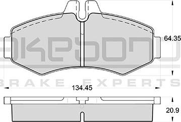 Akebono AN-4055K - Bremžu uzliku kompl., Disku bremzes autodraugiem.lv
