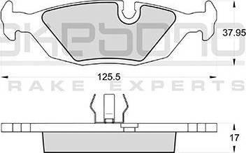 Akebono AN-4077K - Bremžu uzliku kompl., Disku bremzes autodraugiem.lv