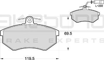 Akebono AN-4169WKE - Bremžu uzliku kompl., Disku bremzes autodraugiem.lv