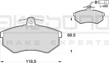 Akebono AN-4169WK - Bremžu uzliku kompl., Disku bremzes autodraugiem.lv
