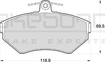 Akebono AN-4373KE - Bremžu uzliku kompl., Disku bremzes autodraugiem.lv