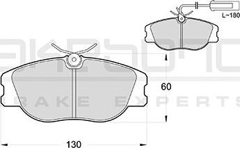 Akebono AN-4258WKE - Bremžu uzliku kompl., Disku bremzes autodraugiem.lv