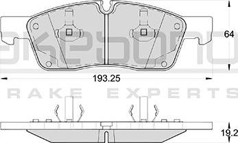 Akebono AN-4794WKE - Bremžu uzliku kompl., Disku bremzes autodraugiem.lv