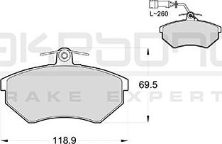 Akebono AN-4755WK - Bremžu uzliku kompl., Disku bremzes autodraugiem.lv