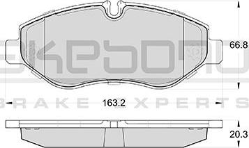 Akebono AN-4723KE - Bremžu uzliku kompl., Disku bremzes autodraugiem.lv