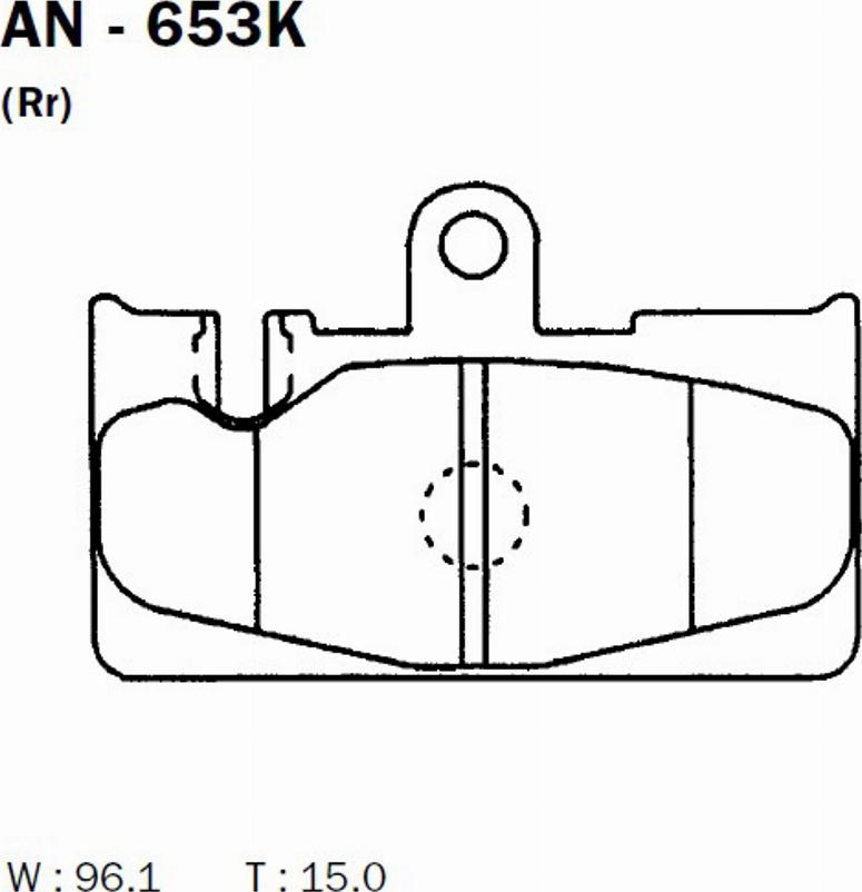 Akebono AN-653K - Bremžu uzliku kompl., Disku bremzes autodraugiem.lv