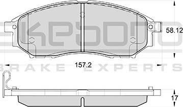 Akebono AN-605WK - Bremžu uzliku kompl., Disku bremzes autodraugiem.lv