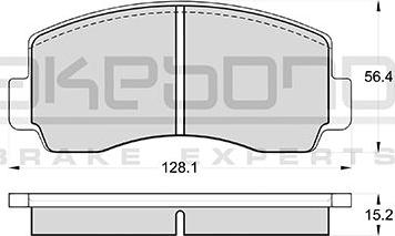 Akebono AN-042KE - Bremžu uzliku kompl., Disku bremzes autodraugiem.lv