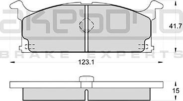 Akebono AN-131K - Bremžu uzliku kompl., Disku bremzes autodraugiem.lv