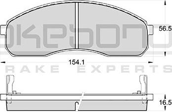 Akebono AN-8021KE - Bremžu uzliku kompl., Disku bremzes autodraugiem.lv