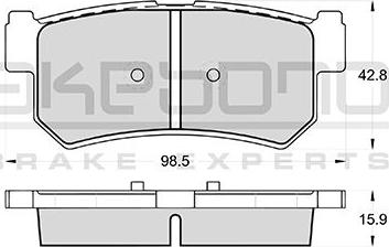 Akebono AN-8167WKE - Bremžu uzliku kompl., Disku bremzes autodraugiem.lv