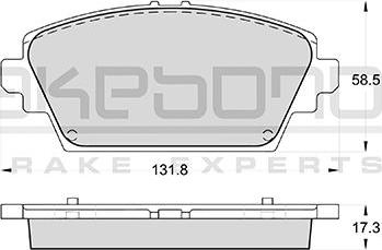 Akebono AN-8218K - Bremžu uzliku kompl., Disku bremzes autodraugiem.lv