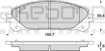 Akebono AN-8213K - Bremžu uzliku kompl., Disku bremzes autodraugiem.lv