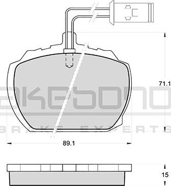 Akebono AN-3994K - Bremžu uzliku kompl., Disku bremzes autodraugiem.lv