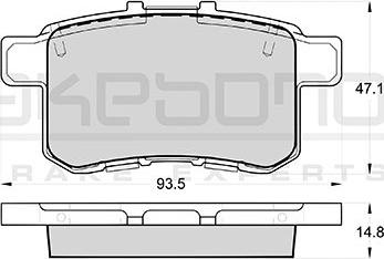 Akebono AN-740WK - Bremžu uzliku kompl., Disku bremzes autodraugiem.lv