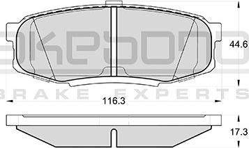 Akebono AN-756KE - Bremžu uzliku kompl., Disku bremzes autodraugiem.lv