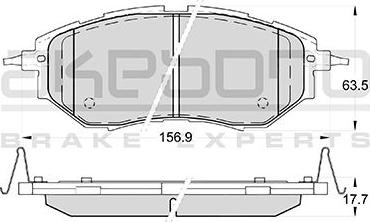 Akebono AN-703WK - Bremžu uzliku kompl., Disku bremzes autodraugiem.lv