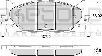 Akebono AN-734K - Bremžu uzliku kompl., Disku bremzes autodraugiem.lv