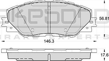 Akebono AN-732K - Bremžu uzliku kompl., Disku bremzes autodraugiem.lv