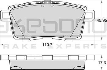 Akebono AN-737K - Bremžu uzliku kompl., Disku bremzes autodraugiem.lv