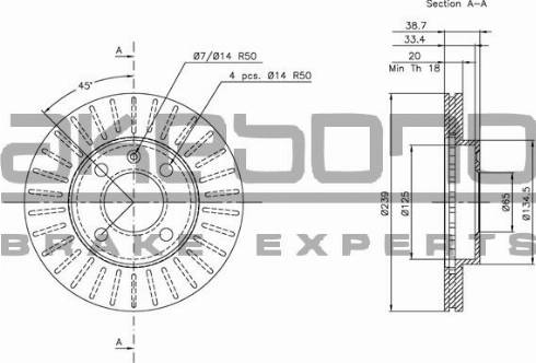 Akebono BN-0083 - Bremžu diski autodraugiem.lv