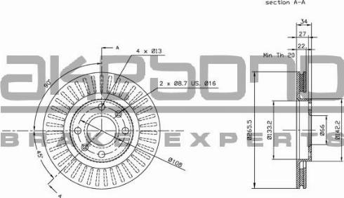 Akebono BN-0028 - Bremžu diski autodraugiem.lv