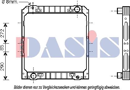 AKS Dasis 400550N - Radiators, Motora dzesēšanas sistēma autodraugiem.lv