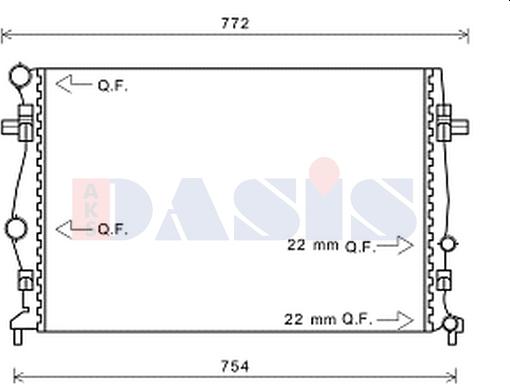 AKS Dasis 480092N - Radiators, Motora dzesēšanas sistēma autodraugiem.lv