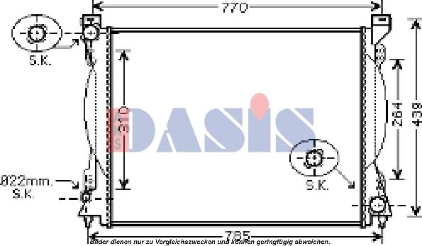 AKS Dasis 480046N - Radiators, Motora dzesēšanas sistēma autodraugiem.lv