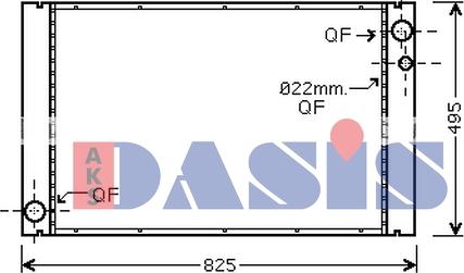 AKS Dasis 480055N - Radiators, Motora dzesēšanas sistēma autodraugiem.lv