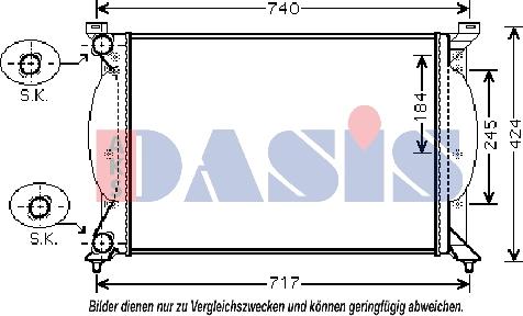 AKS Dasis 480064N - Radiators, Motora dzesēšanas sistēma autodraugiem.lv