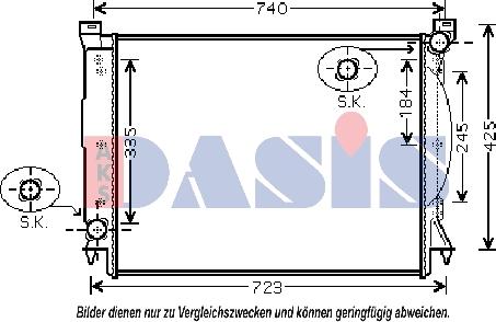 AKS Dasis 480066N - Radiators, Motora dzesēšanas sistēma autodraugiem.lv