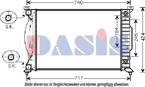 AKS Dasis 480067N - Radiators, Motora dzesēšanas sistēma autodraugiem.lv